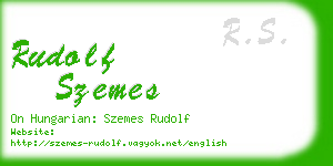 rudolf szemes business card